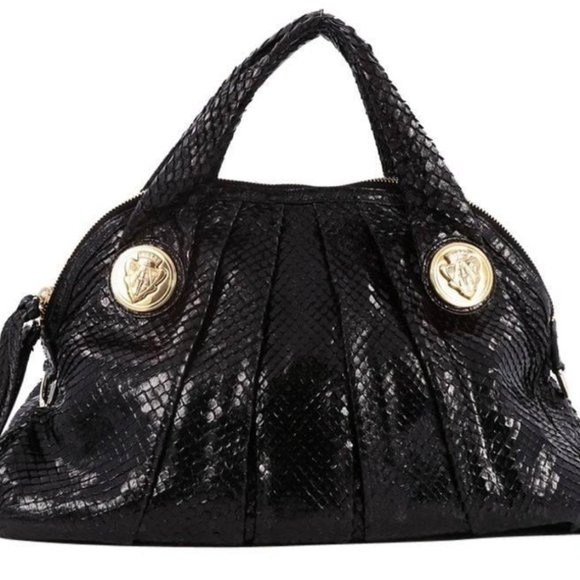 GUCCI - Hysteria Convertible Top Handle Python Bag - Picture 4 of 8